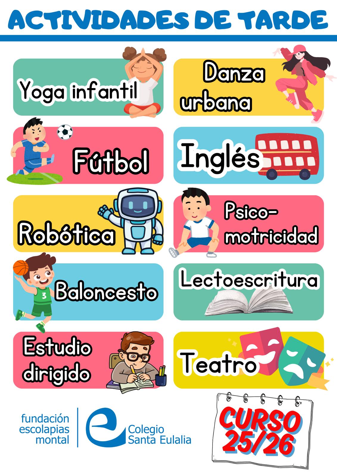 Actividades de tarde 25-26